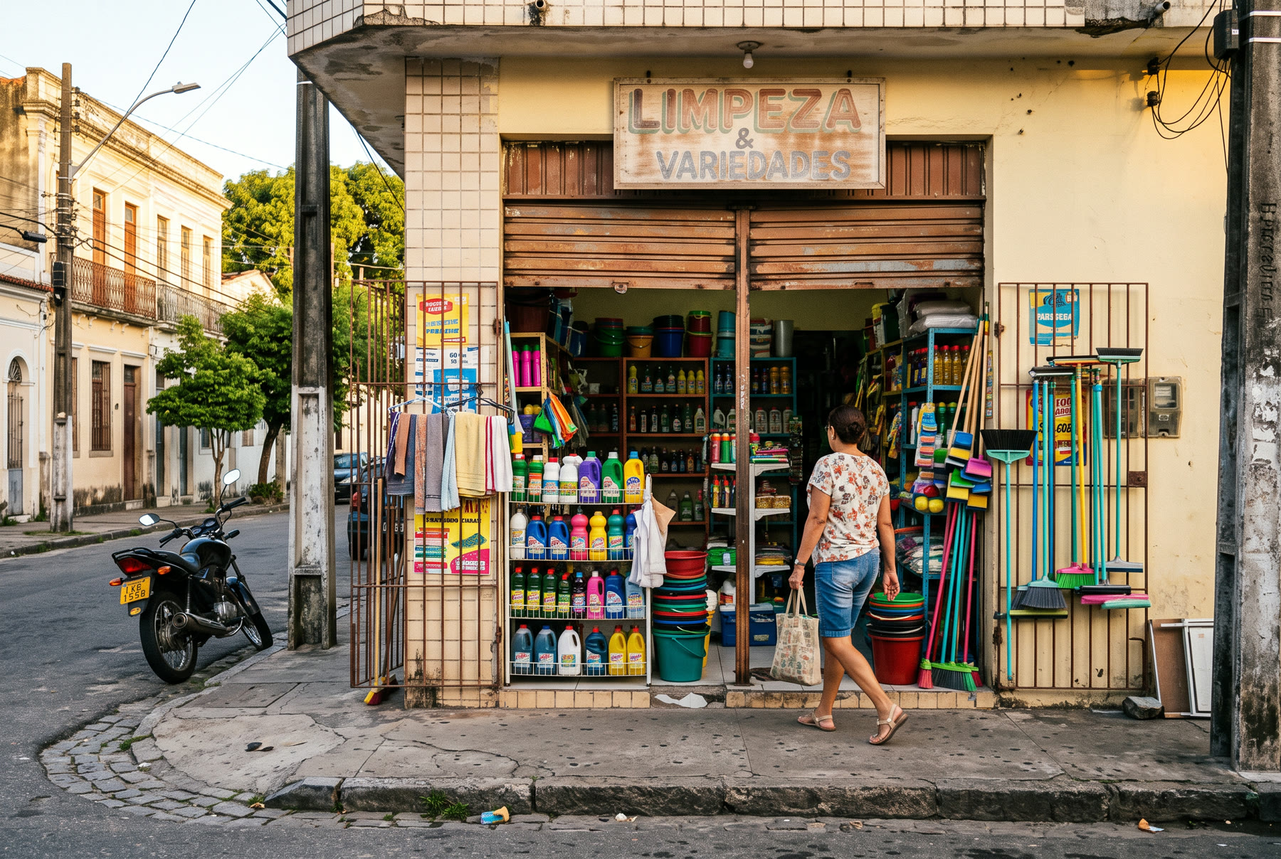 Loja de produtos de limpeza de bairro